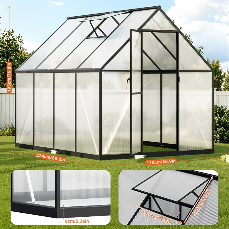 Serre de jardin en polycarbonate La Moderne cadre aluminium