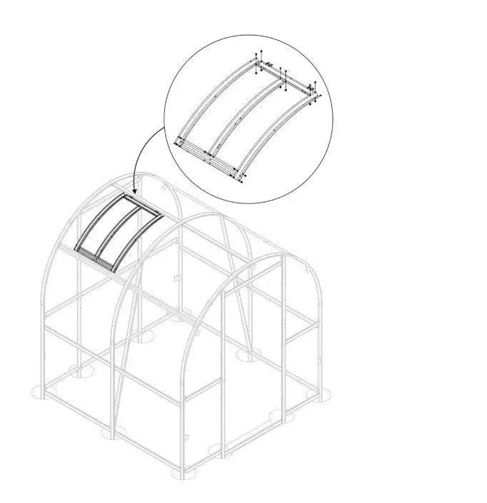 Fenêtre de toit automatique pour serre de jardin