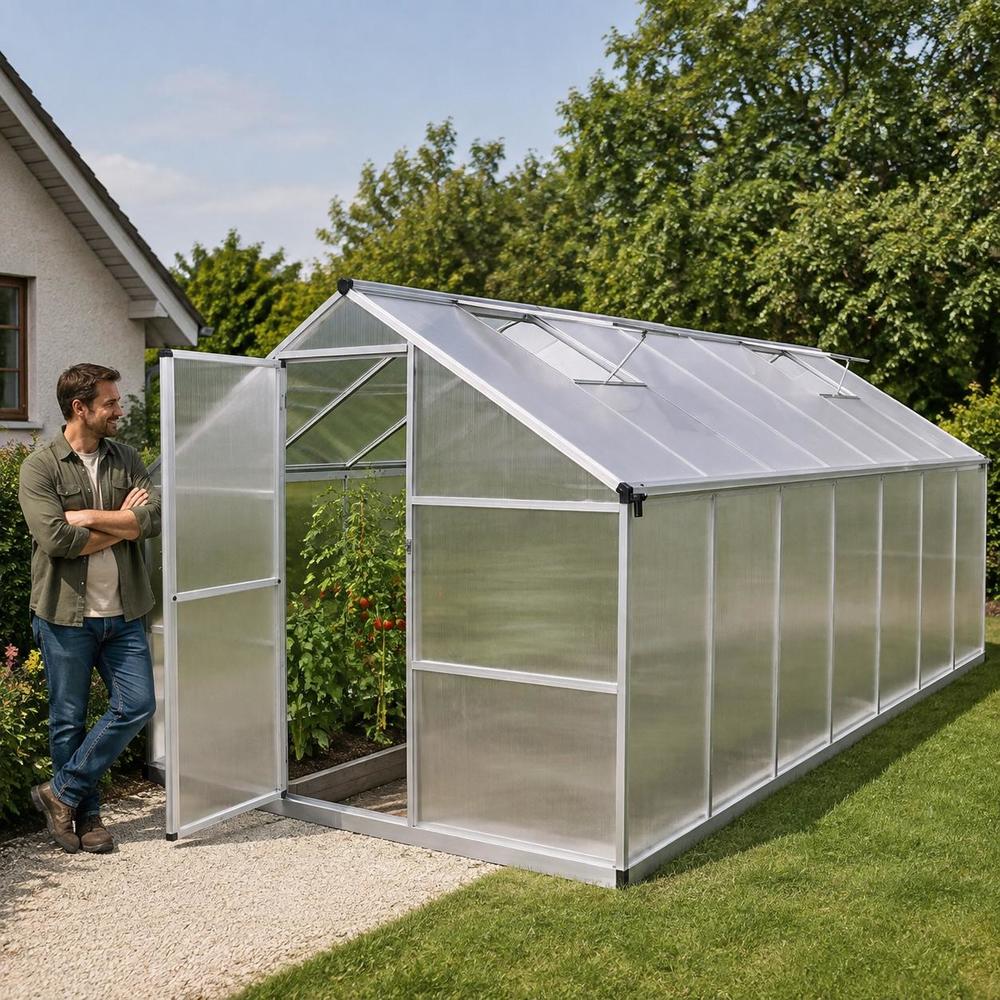 Grande serre de jardin en polycarbonate La Classique 10,53 m²