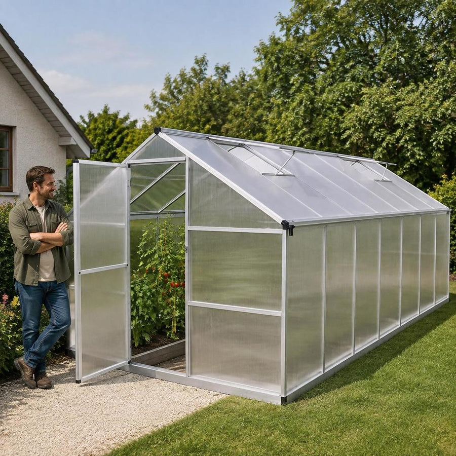 Grande serre de jardin en polycarbonate La Classique 10,53 m²