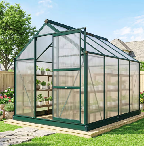 Serre de jardin en polycarbonate La Maisonnette – 190 x 252 cm Jardin des Serres