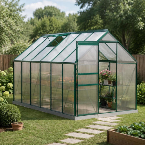Serre de jardin en polycarbonate La Maisonnette 190 x 375 cm